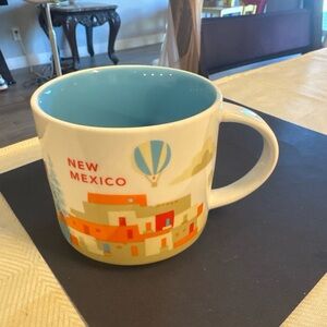 New Mexico Ceramic Travel Mug with Turquoise Interior